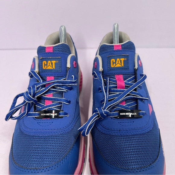 CAT  Composite Toe Blue/Pink Work Shoes. Women's 8W - Picture 3 of 10